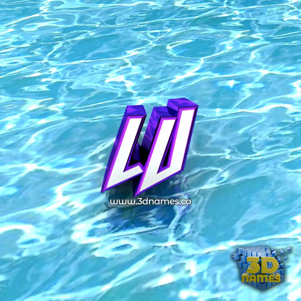 lu in Water style - 3D name wallpaper