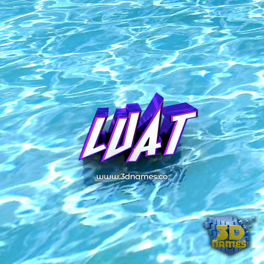 luat in Water style - 3D name wallpaper