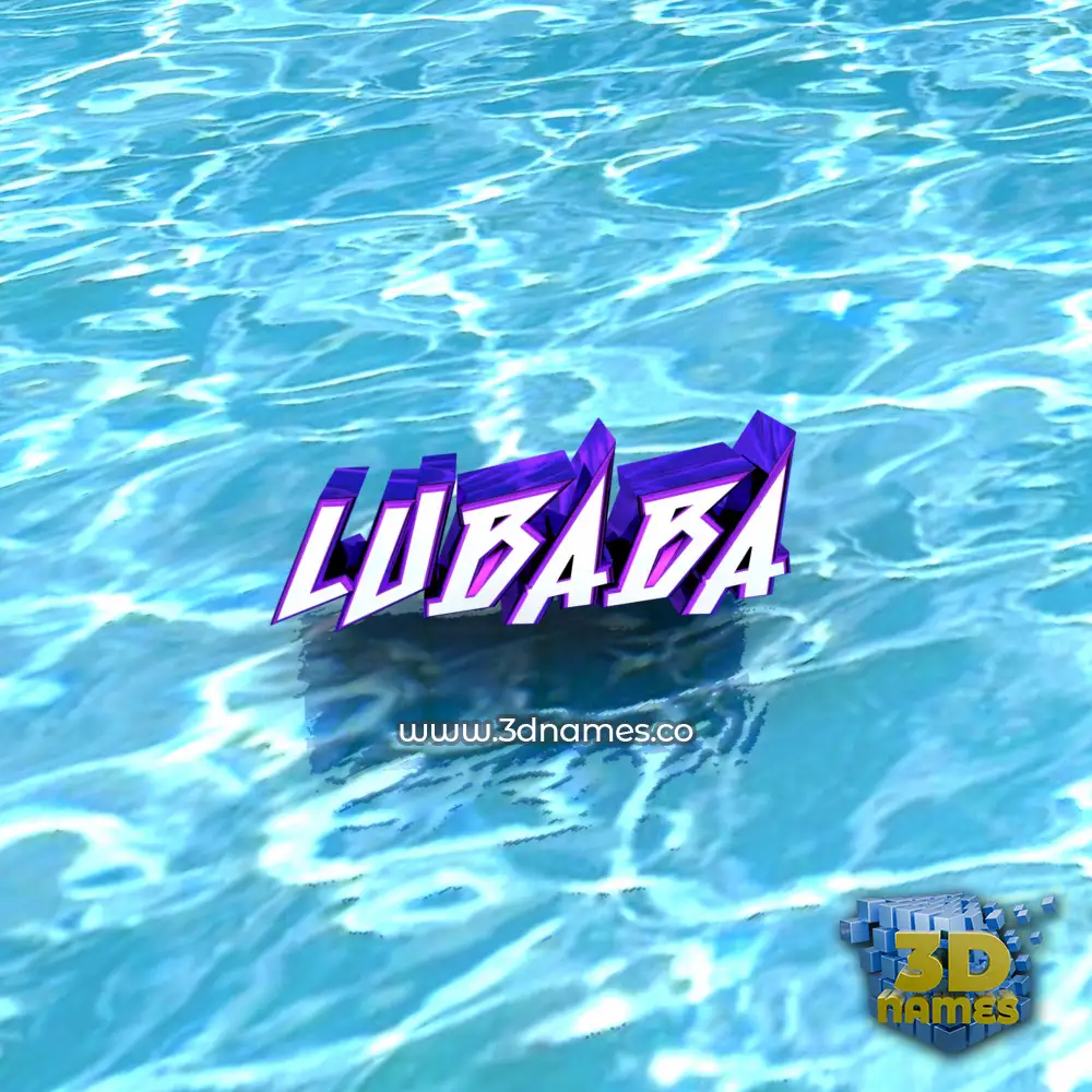 lubaba in Water style - 3D name wallpaper