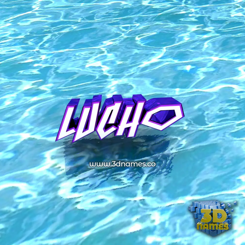 lucho in Water style - 3D name wallpaper