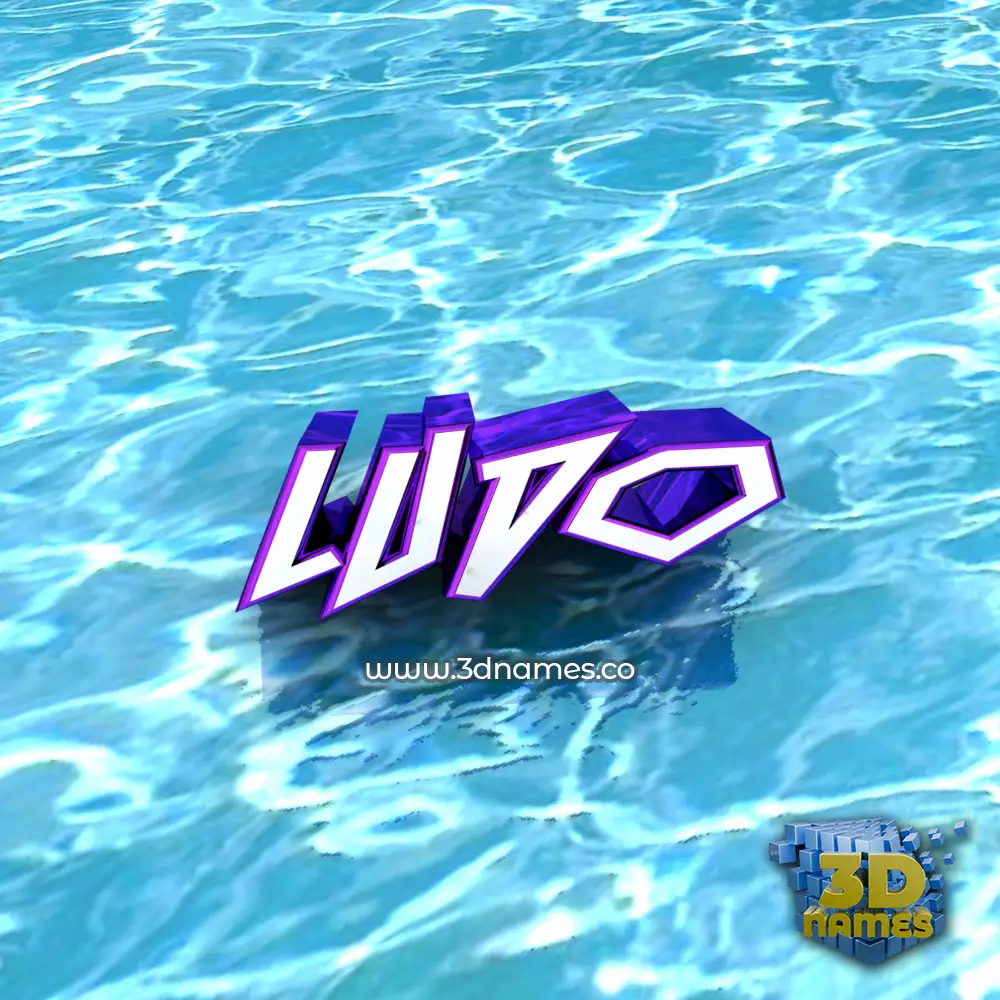 ludo in Water style - 3D name wallpaper