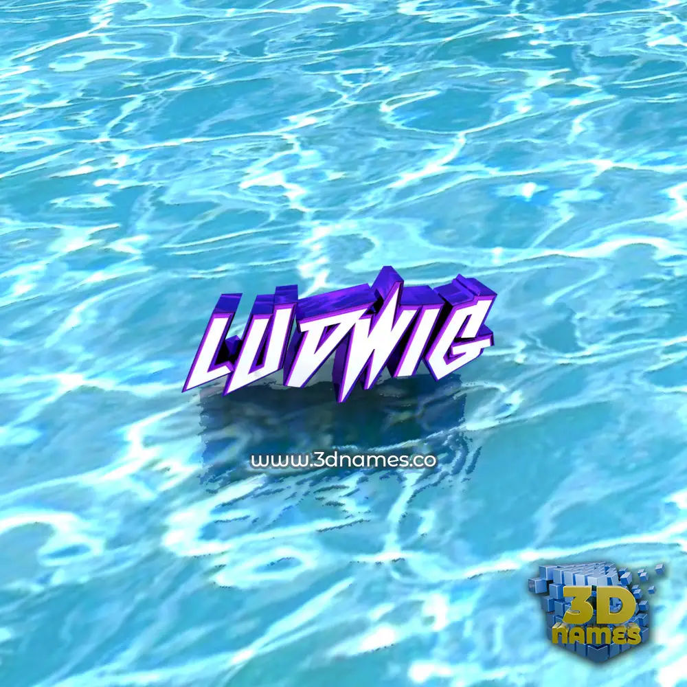 ludwig in Water style - 3D name wallpaper