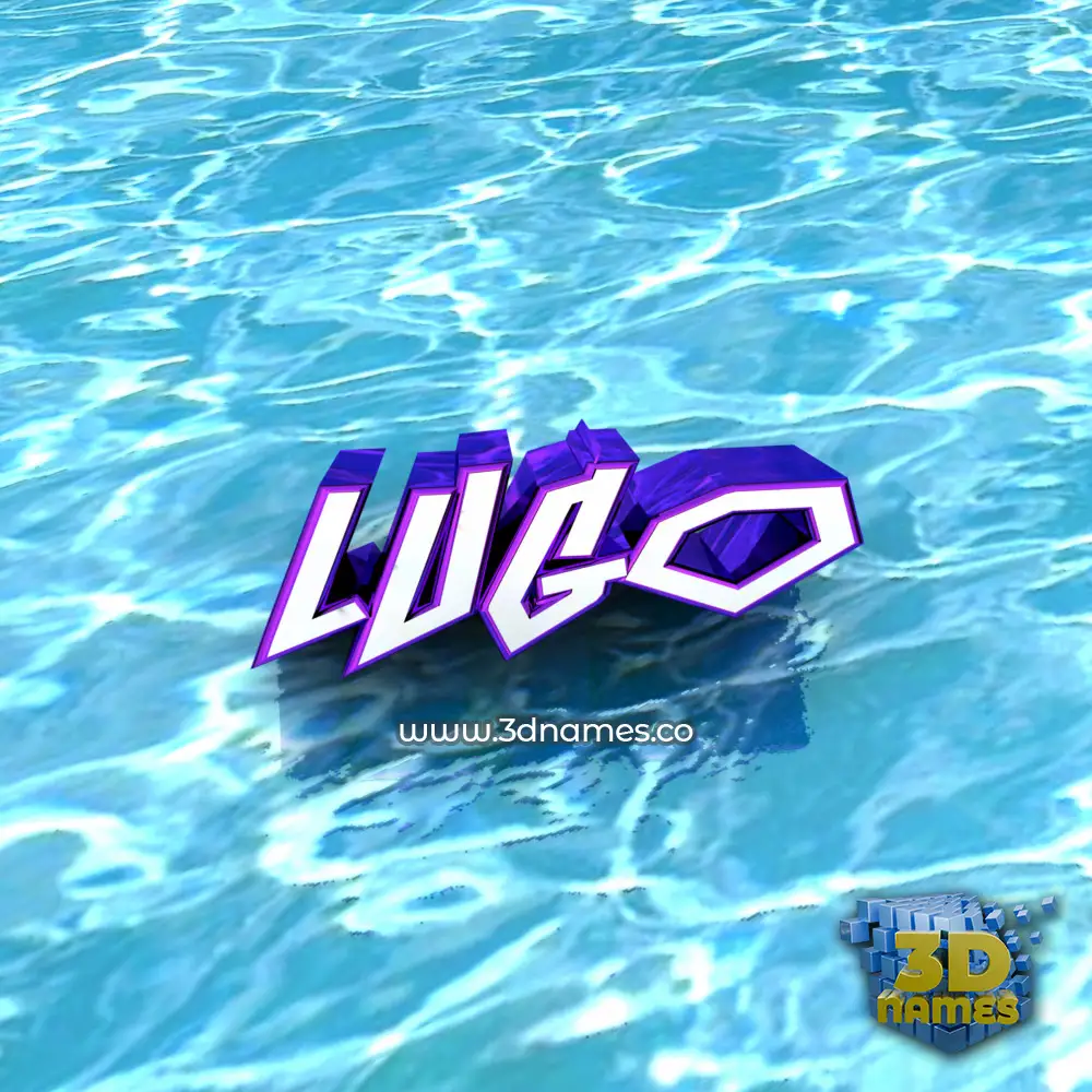 lugo in Water style - 3D name wallpaper