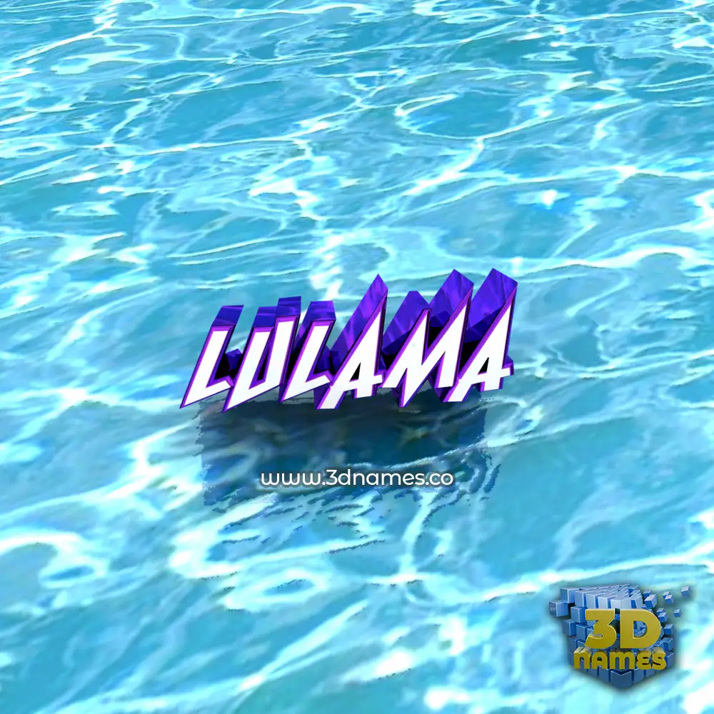 lulama in Water style - 3D name wallpaper