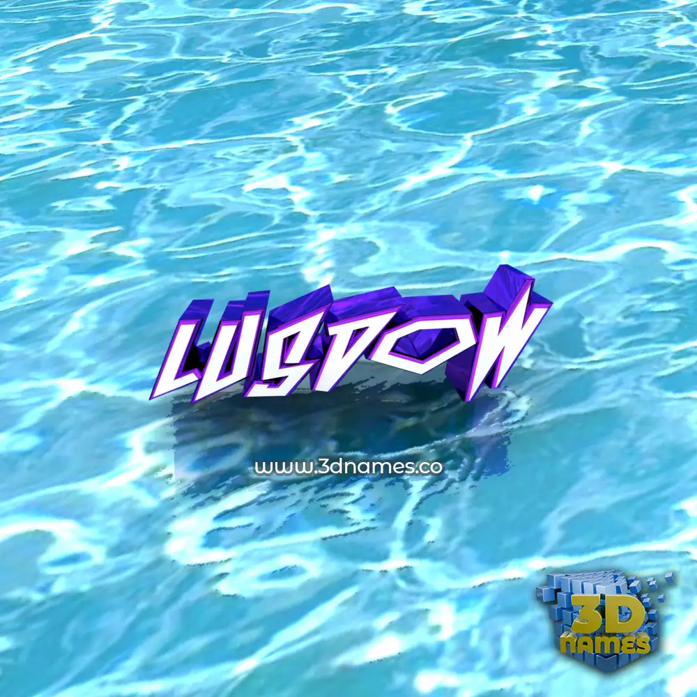 lusdow in Water style - 3D name wallpaper