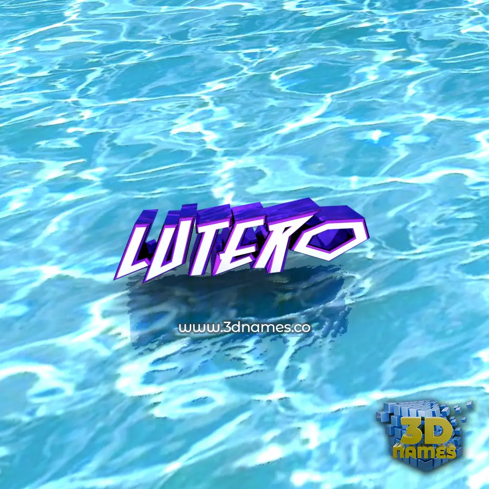 lutero in Water style - 3D name wallpaper