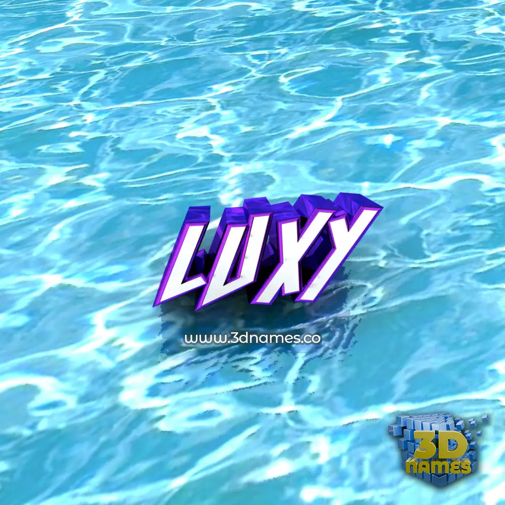 luxy in Water style - 3D name wallpaper