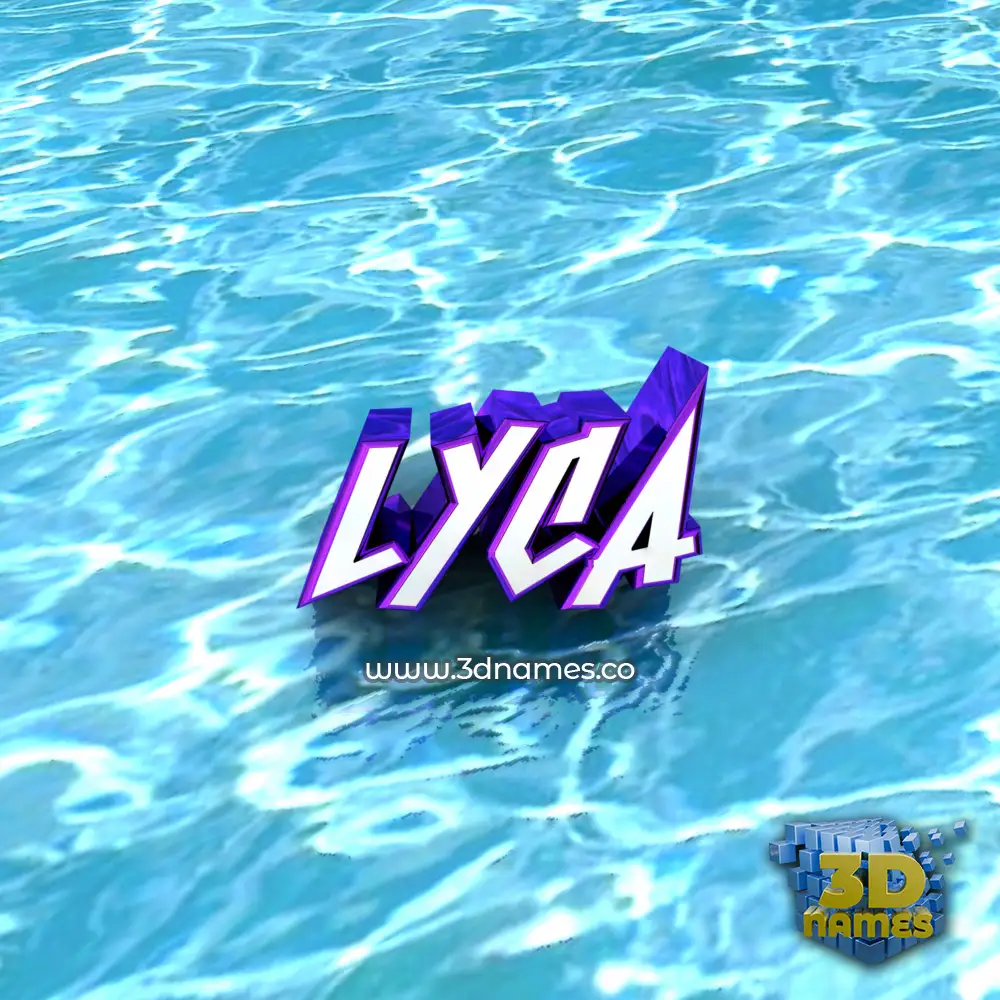 lyca in Water style - 3D name wallpaper