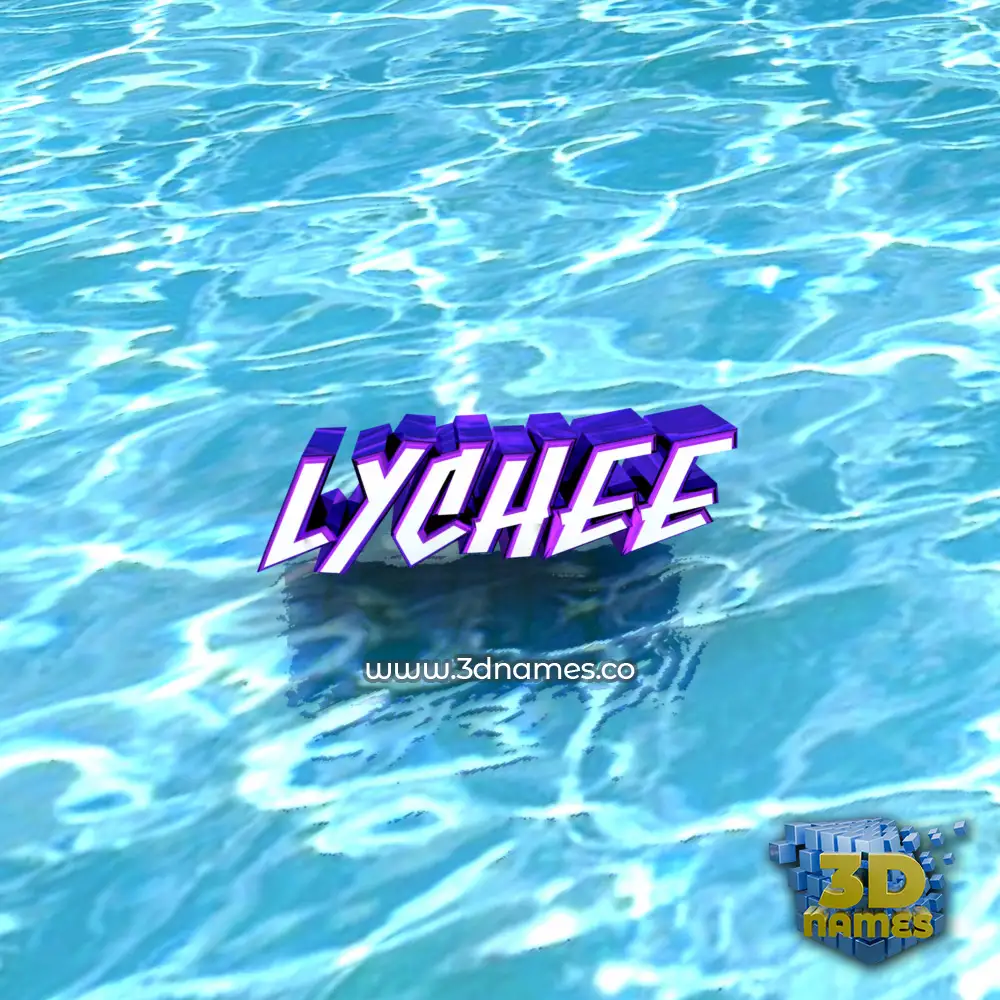 lychee in Water style - 3D name wallpaper