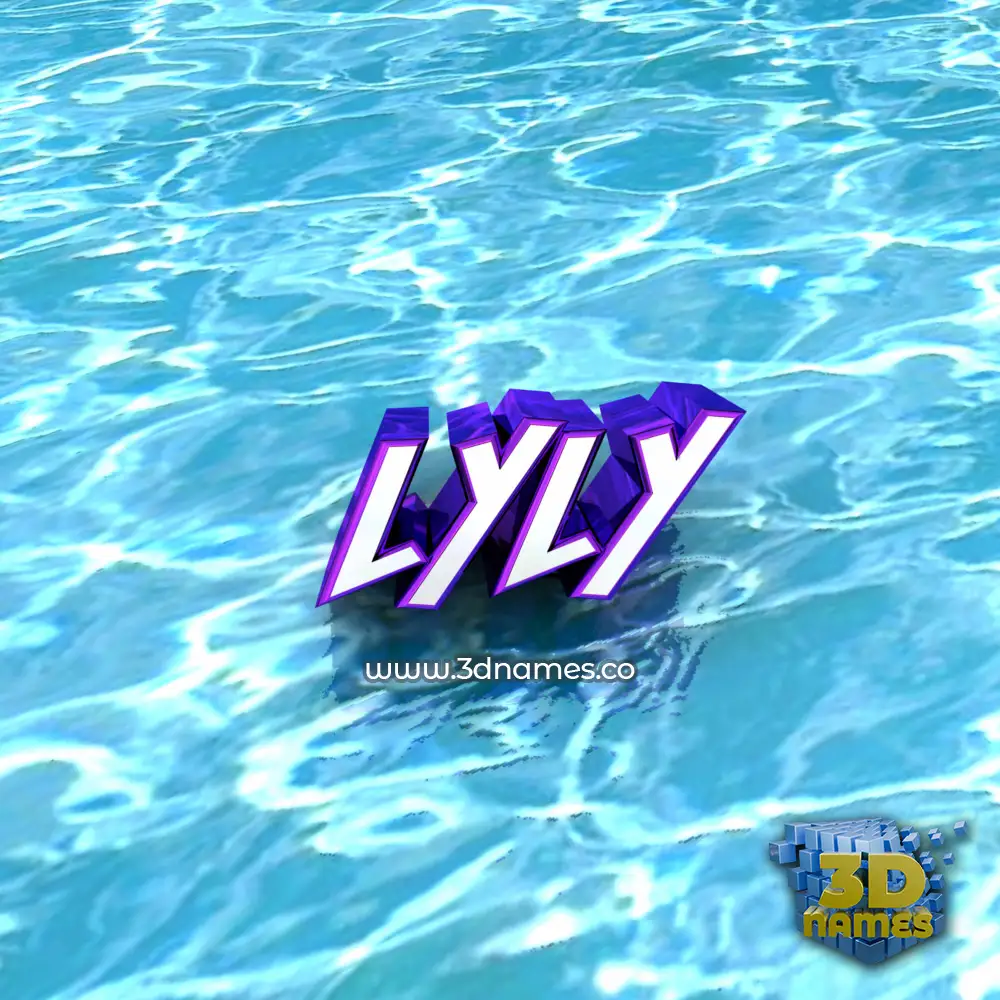 lyly in Water style - 3D name wallpaper