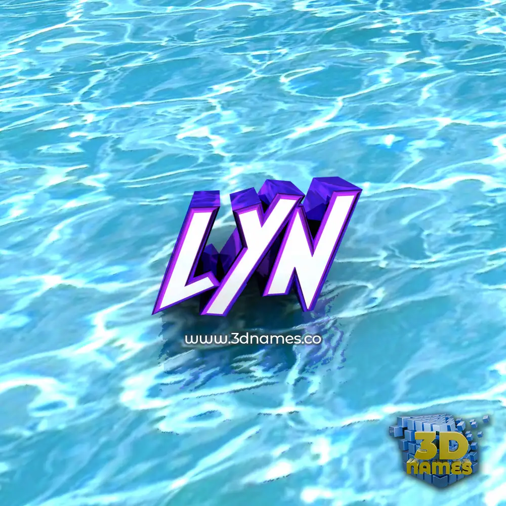 lyn in Water style - 3D name wallpaper