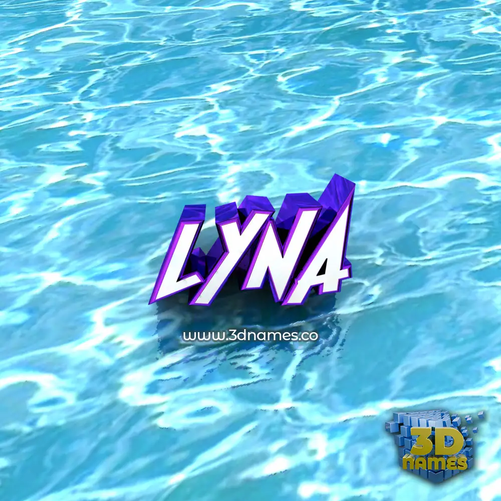 lyna in Water style - 3D name wallpaper