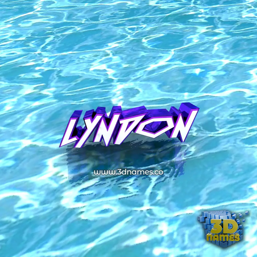 lyndon in Water style - 3D name wallpaper