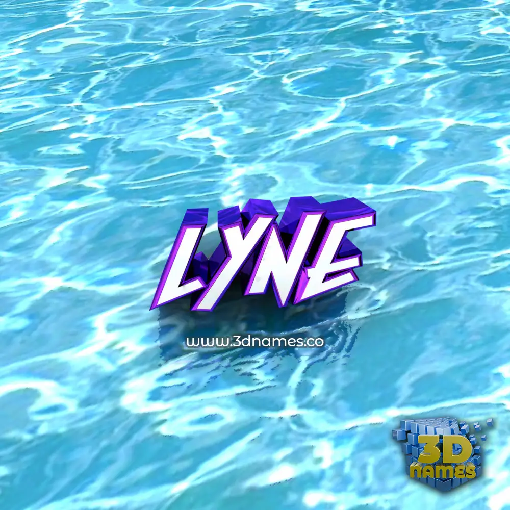 lyne in Water style - 3D name wallpaper