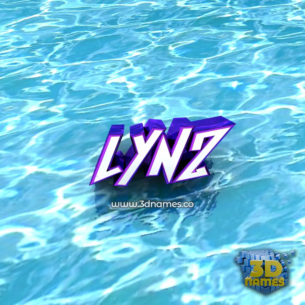 lynz in Water style - 3D name wallpaper