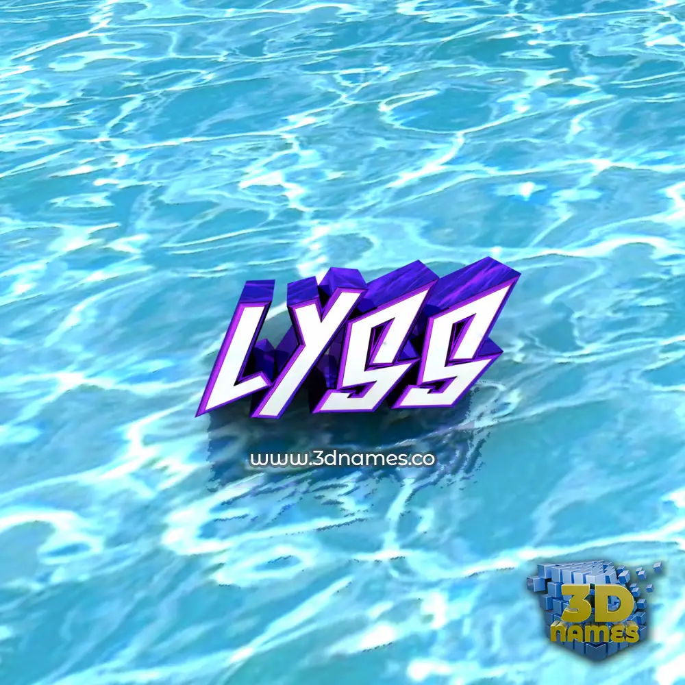 lyss in Water style - 3D name wallpaper