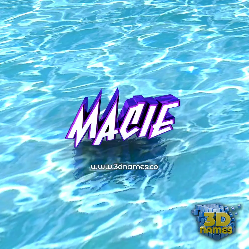 macie in Water style - 3D name wallpaper
