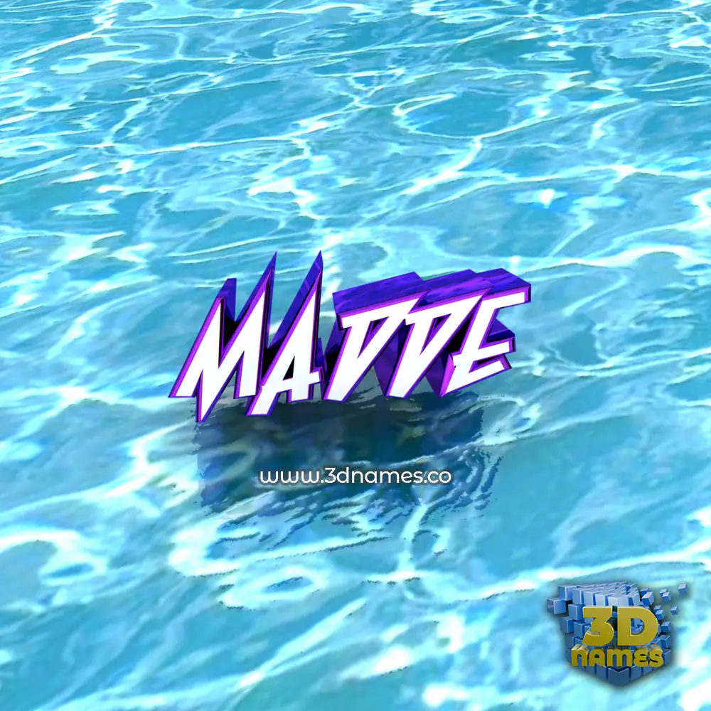 madde in Water style - 3D name wallpaper
