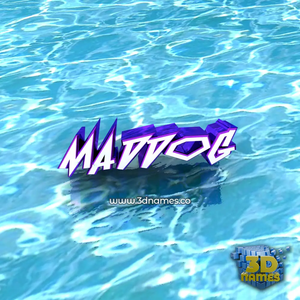 maddog in Water style - 3D name wallpaper