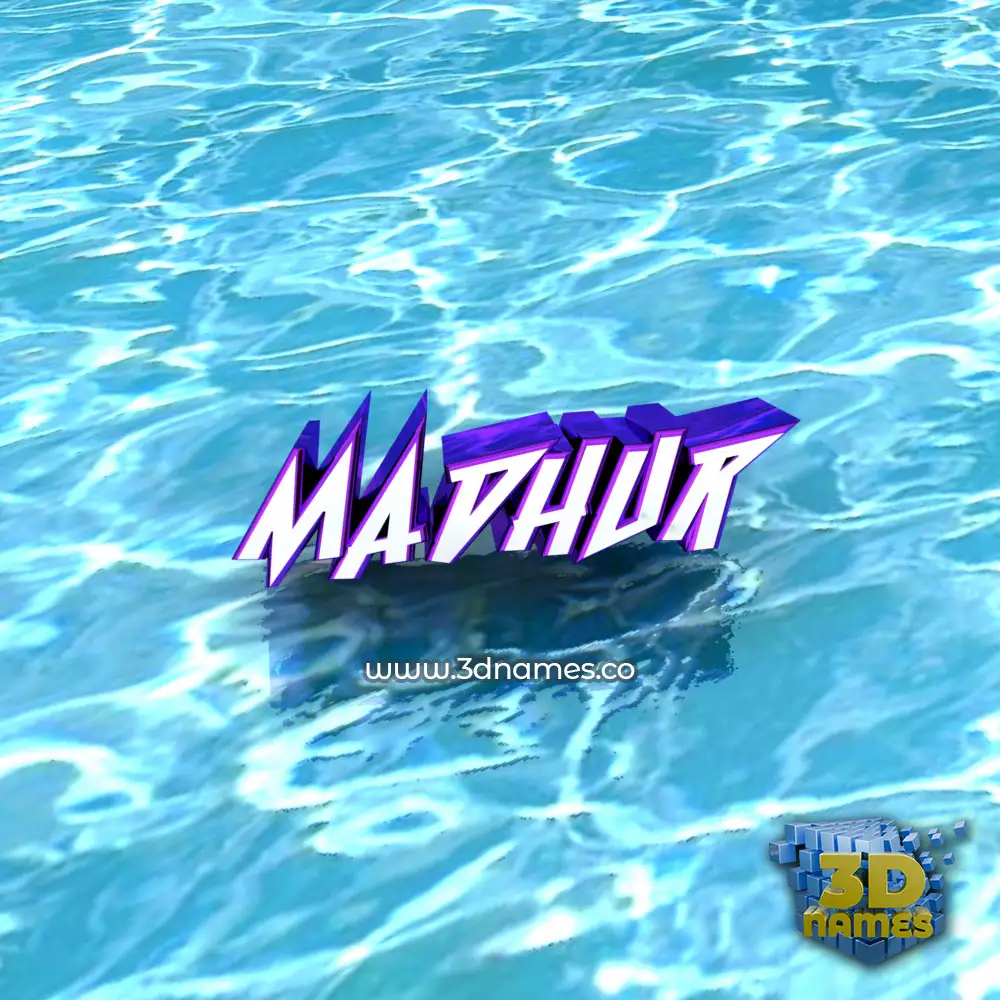 madhur in Water style - 3D name wallpaper