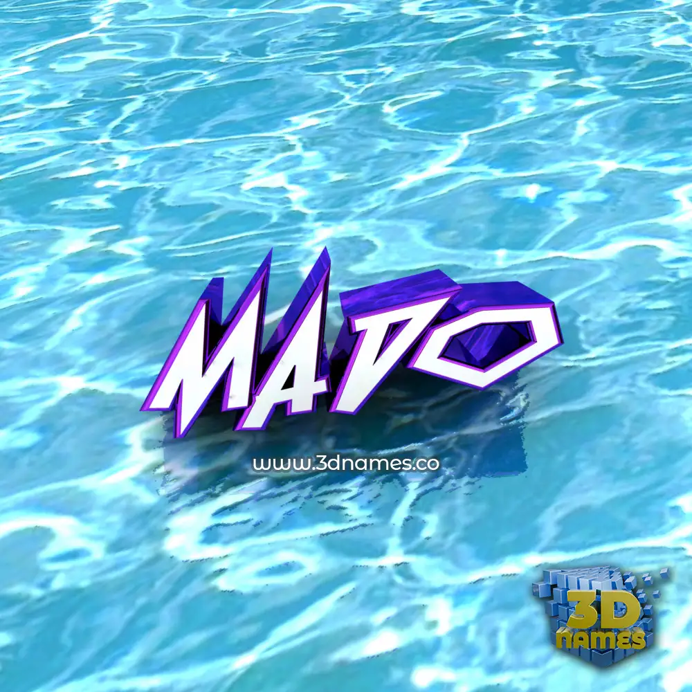 mado in Water style - 3D name wallpaper
