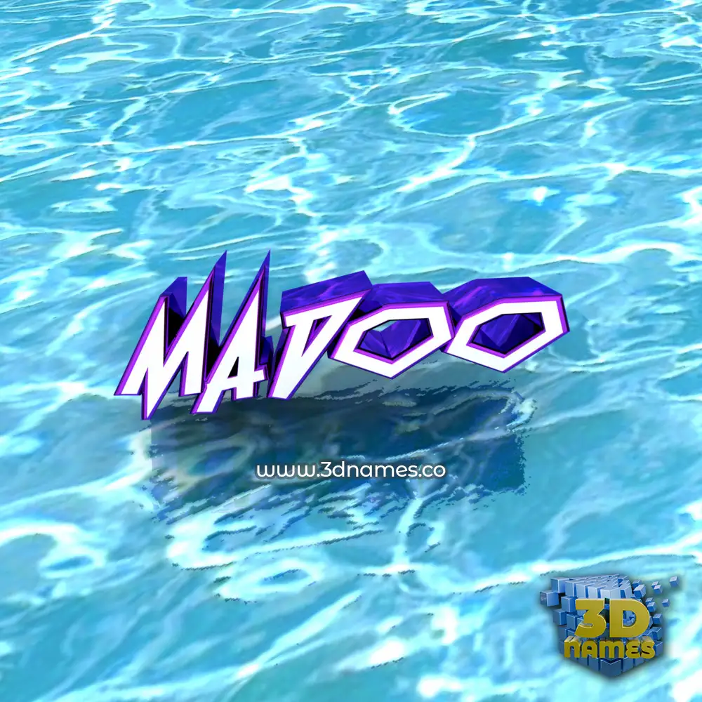 madoo in Water style - 3D name wallpaper