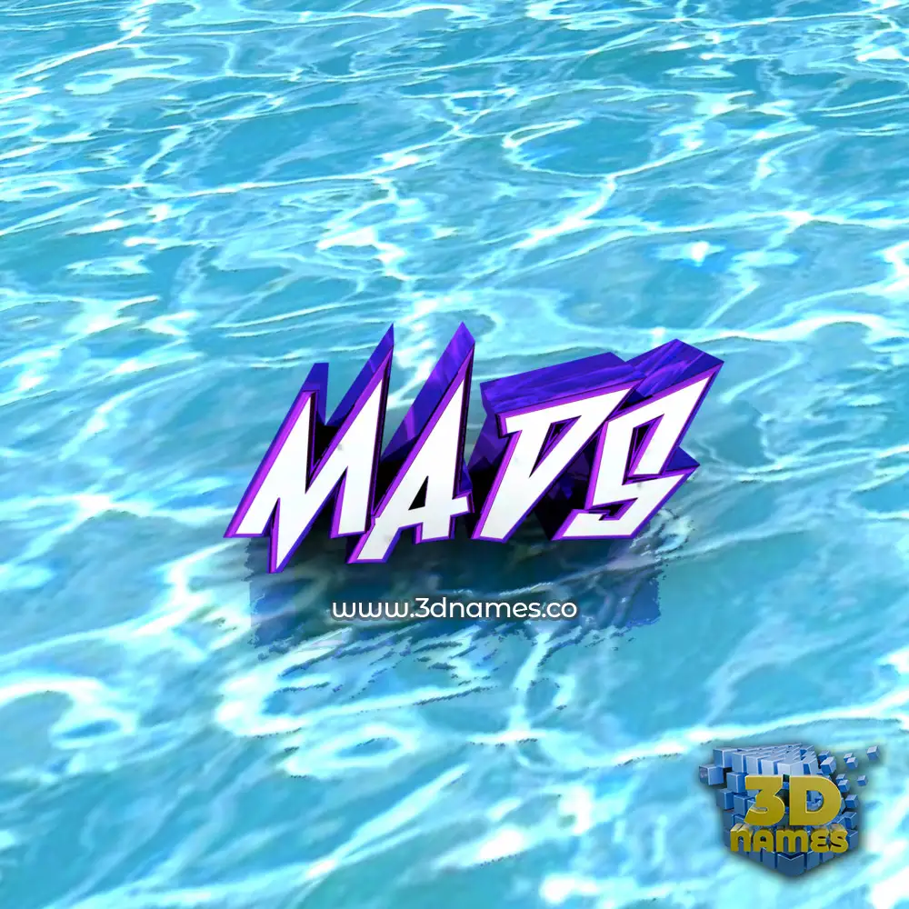 mads in Water style - 3D name wallpaper