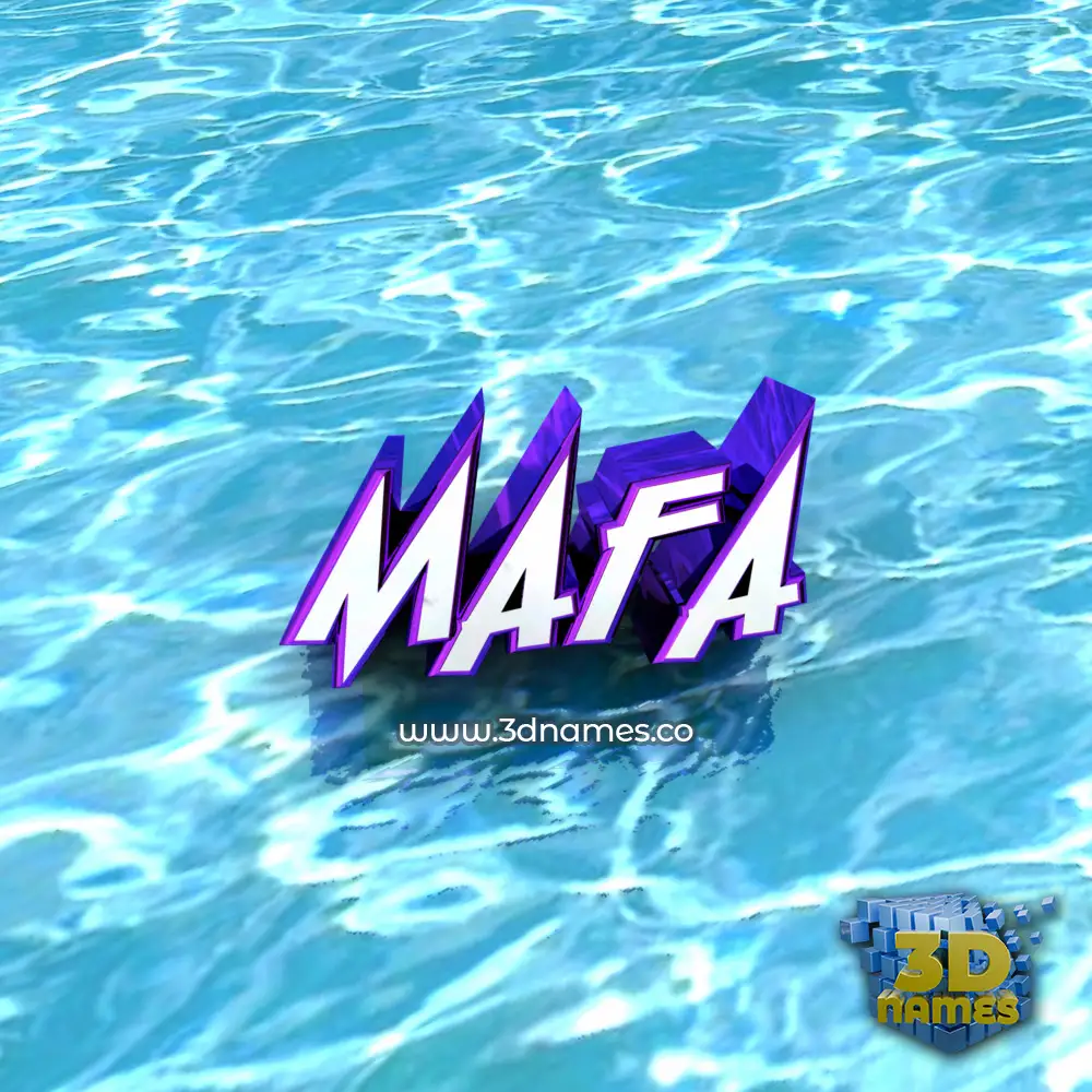 mafa in Water style - 3D name wallpaper