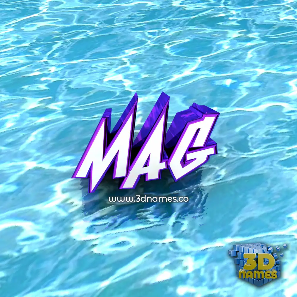 mag in Water style - 3D name wallpaper