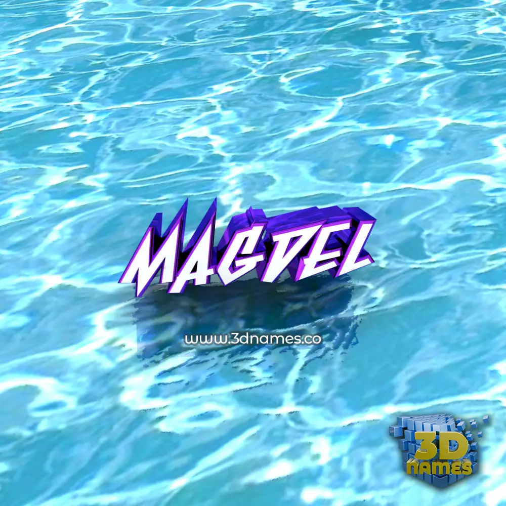 magdel in Water style - 3D name wallpaper