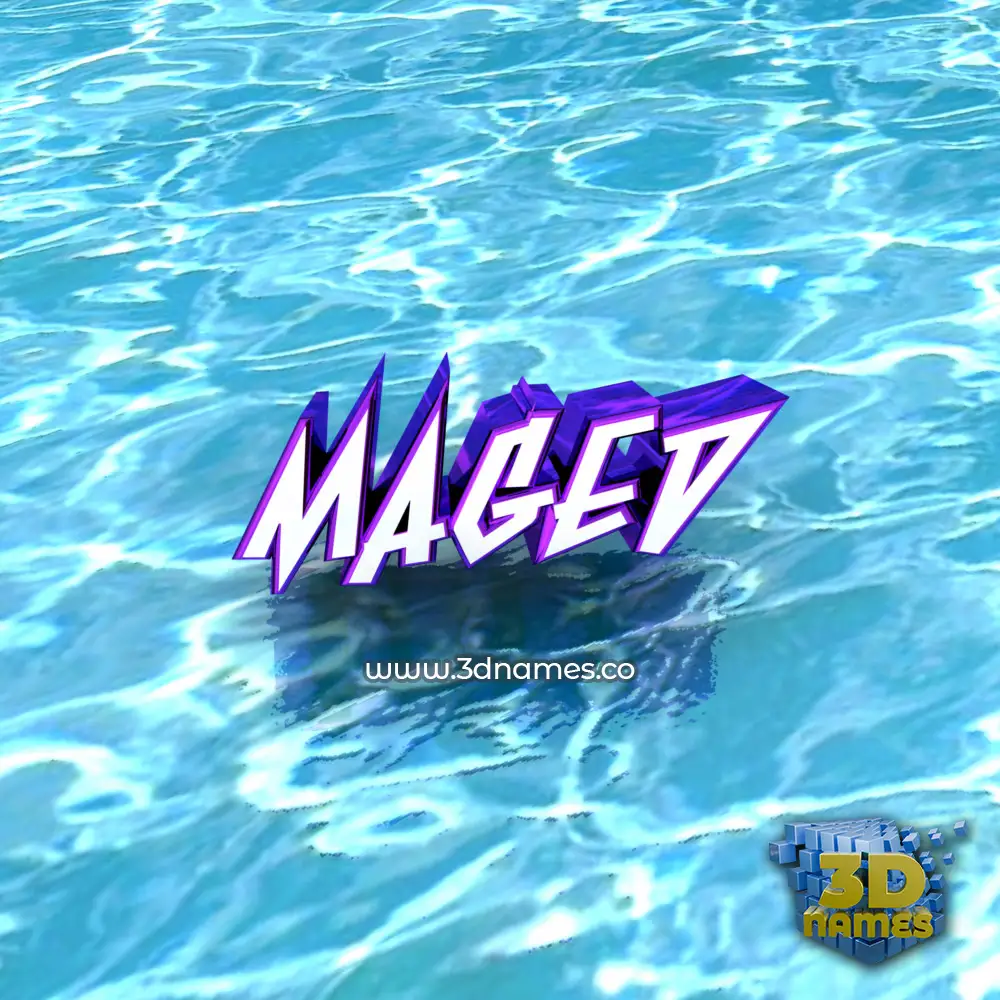 maged in Water style - 3D name wallpaper
