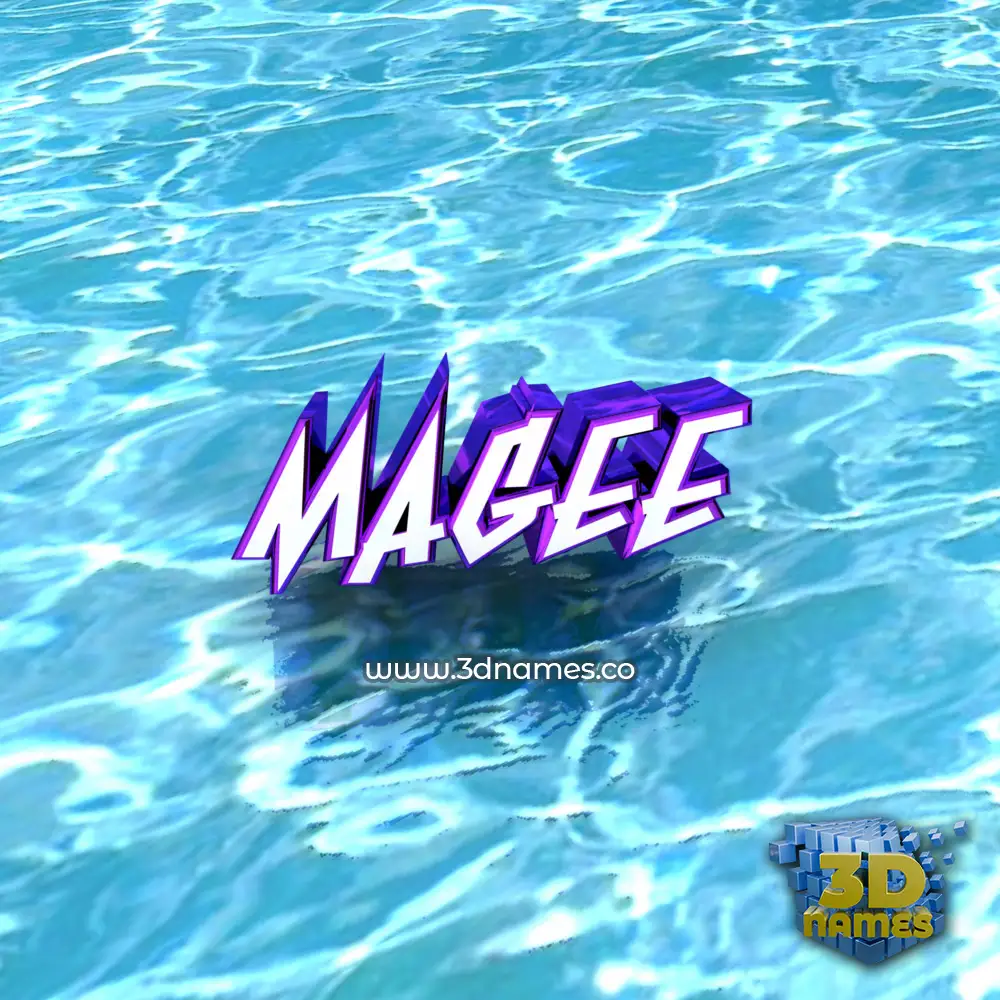 magee in Water style - 3D name wallpaper