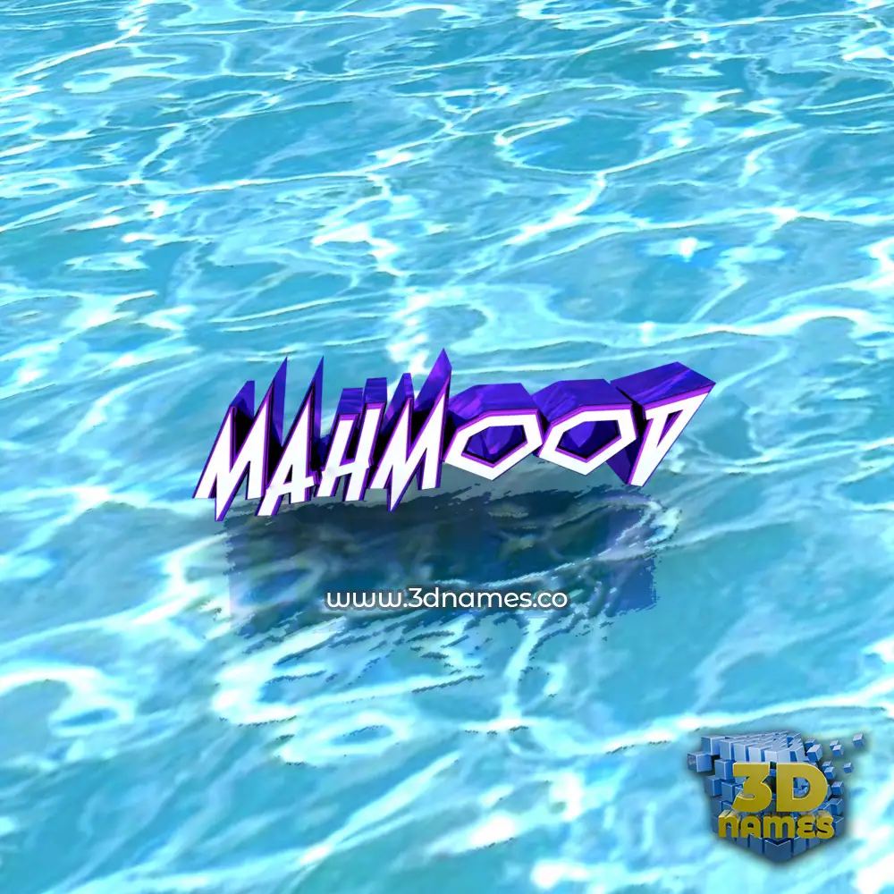 mahmood in Water style - 3D name wallpaper