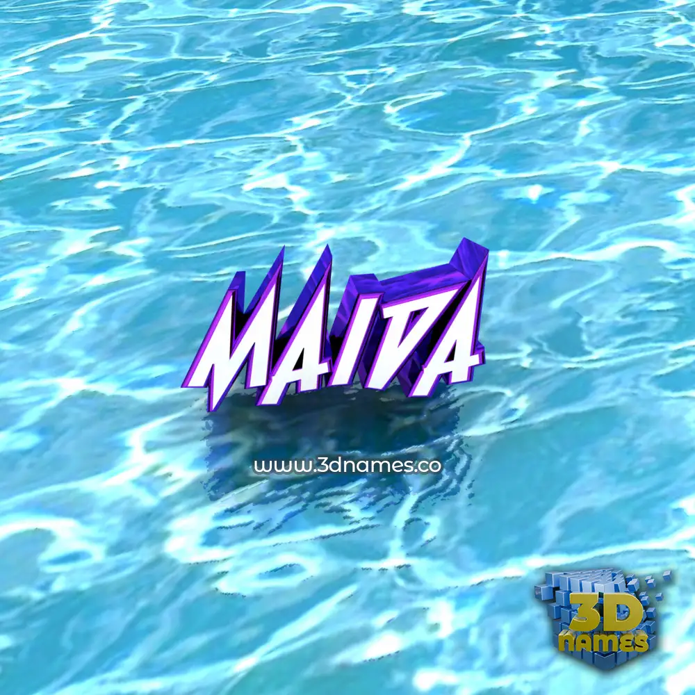 maida in Water style - 3D name wallpaper