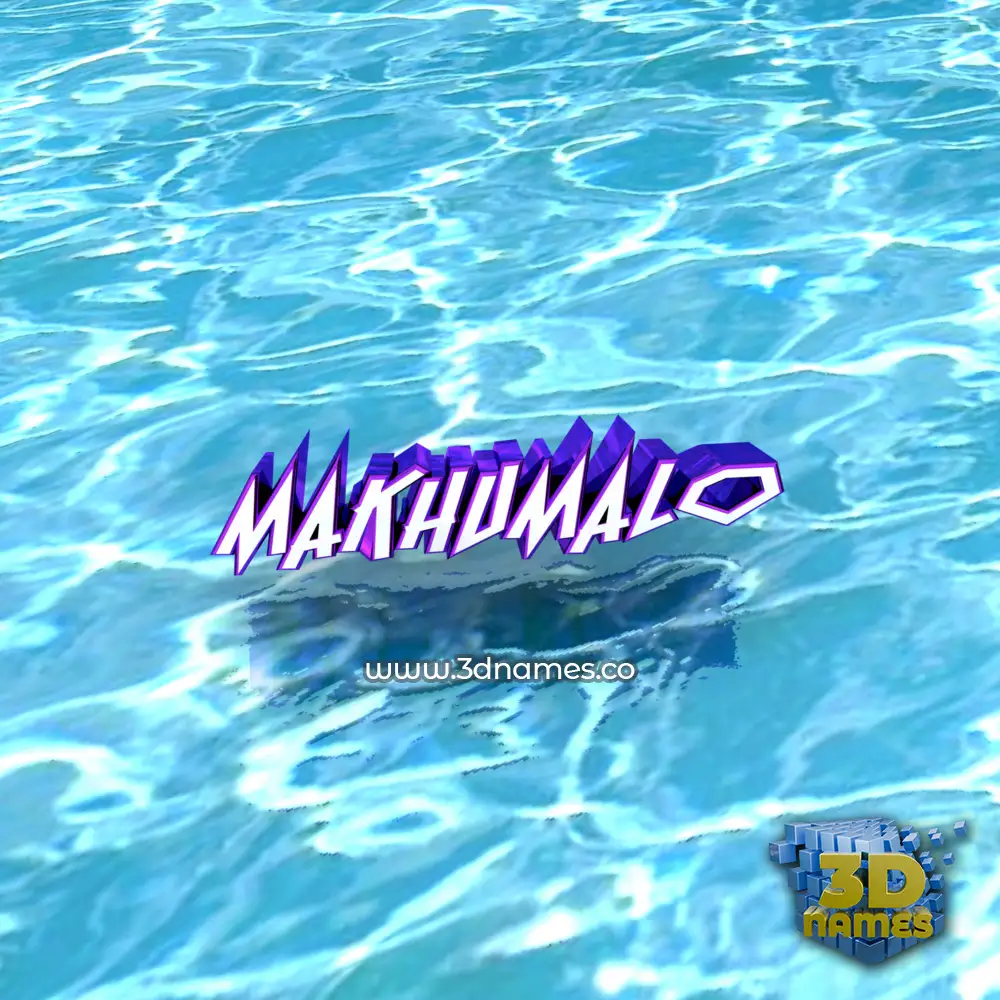 makhumalo in Water style - 3D name wallpaper
