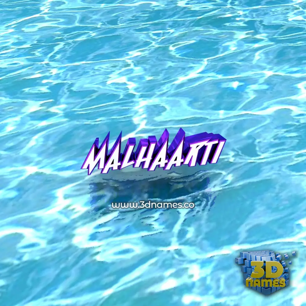 malhaarti in Water style - 3D name wallpaper