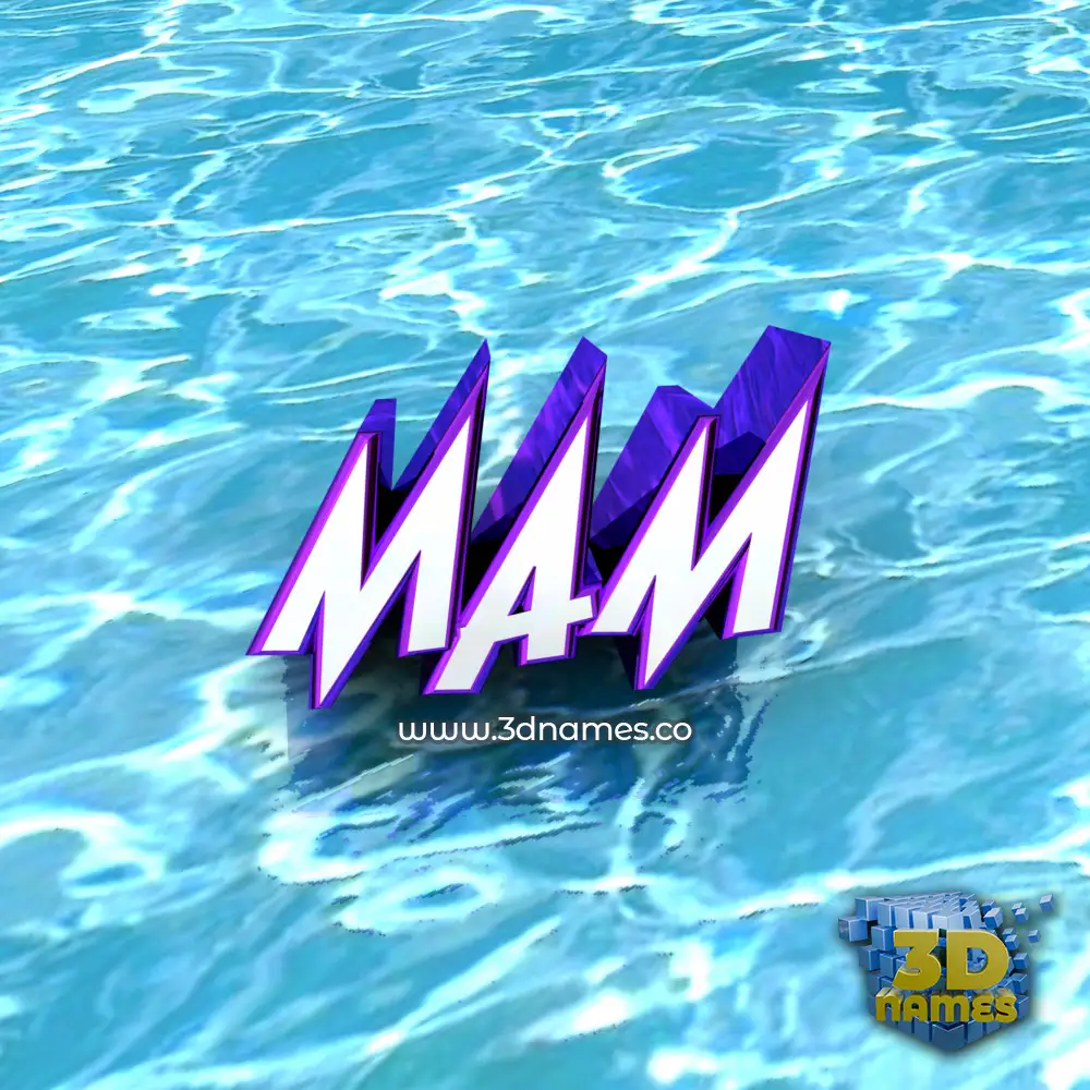 mam in Water style - 3D name wallpaper