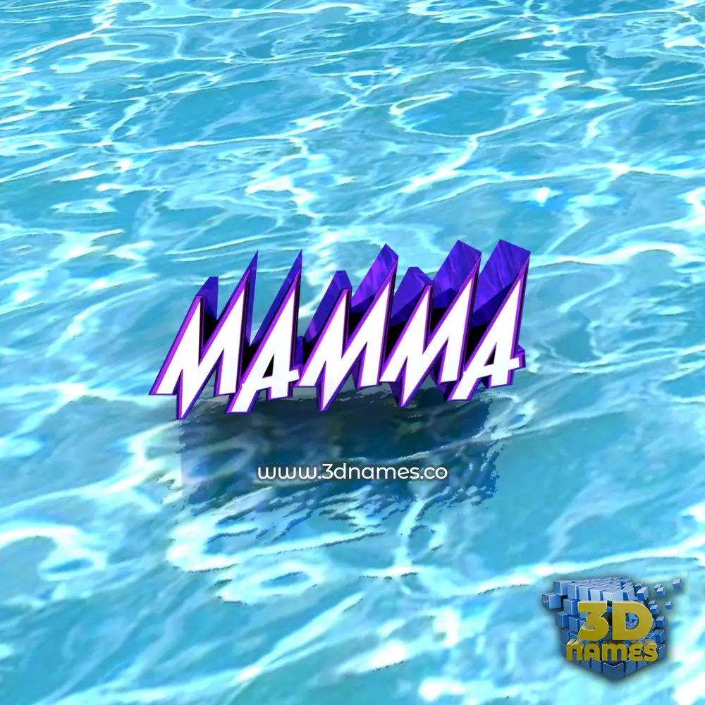 mamma in Water style - 3D name wallpaper