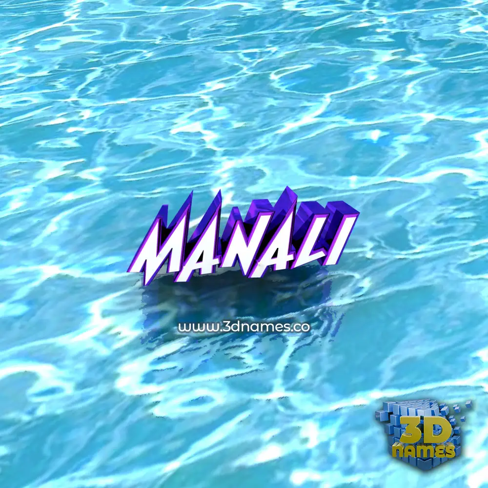 manali in Water style - 3D name wallpaper