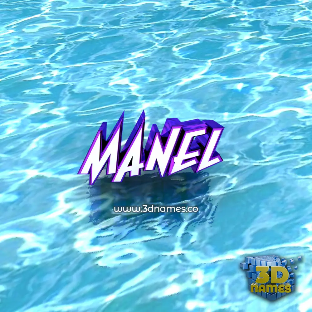 manel in Water style - 3D name wallpaper