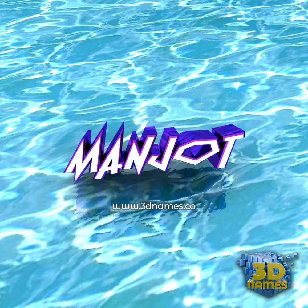 manjot in Water style - 3D name wallpaper