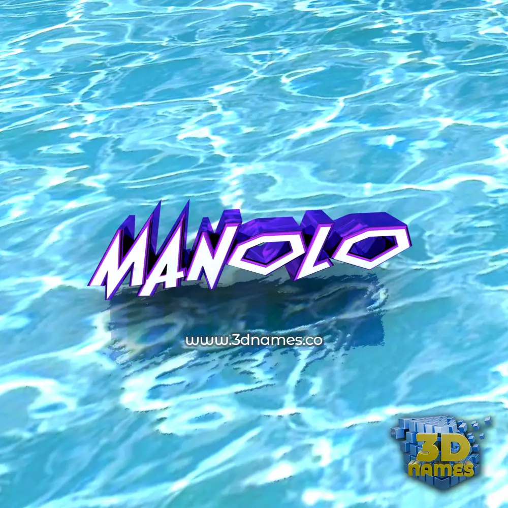 manolo in Water style - 3D name wallpaper