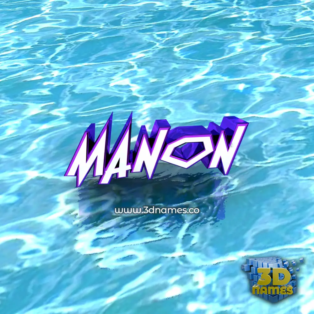 manon in Water style - 3D name wallpaper