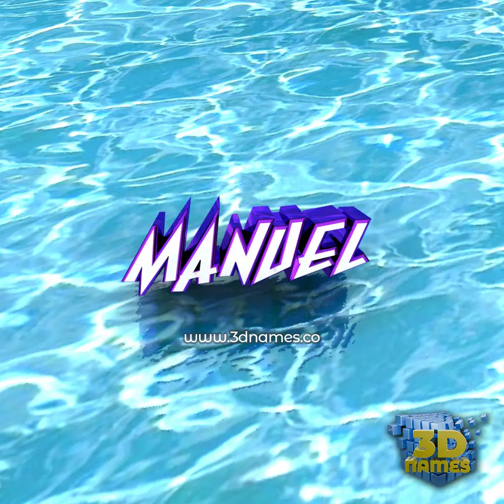 manuel in Water style - 3D name wallpaper