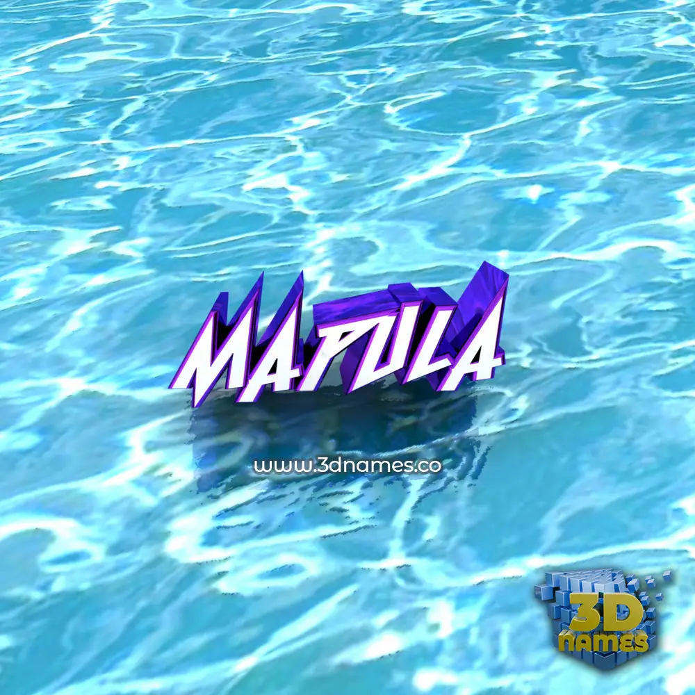 mapula in Water style - 3D name wallpaper