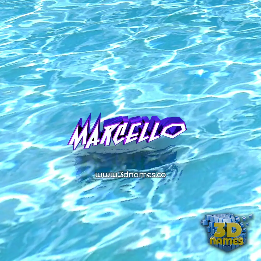 marcello in Water style - 3D name wallpaper