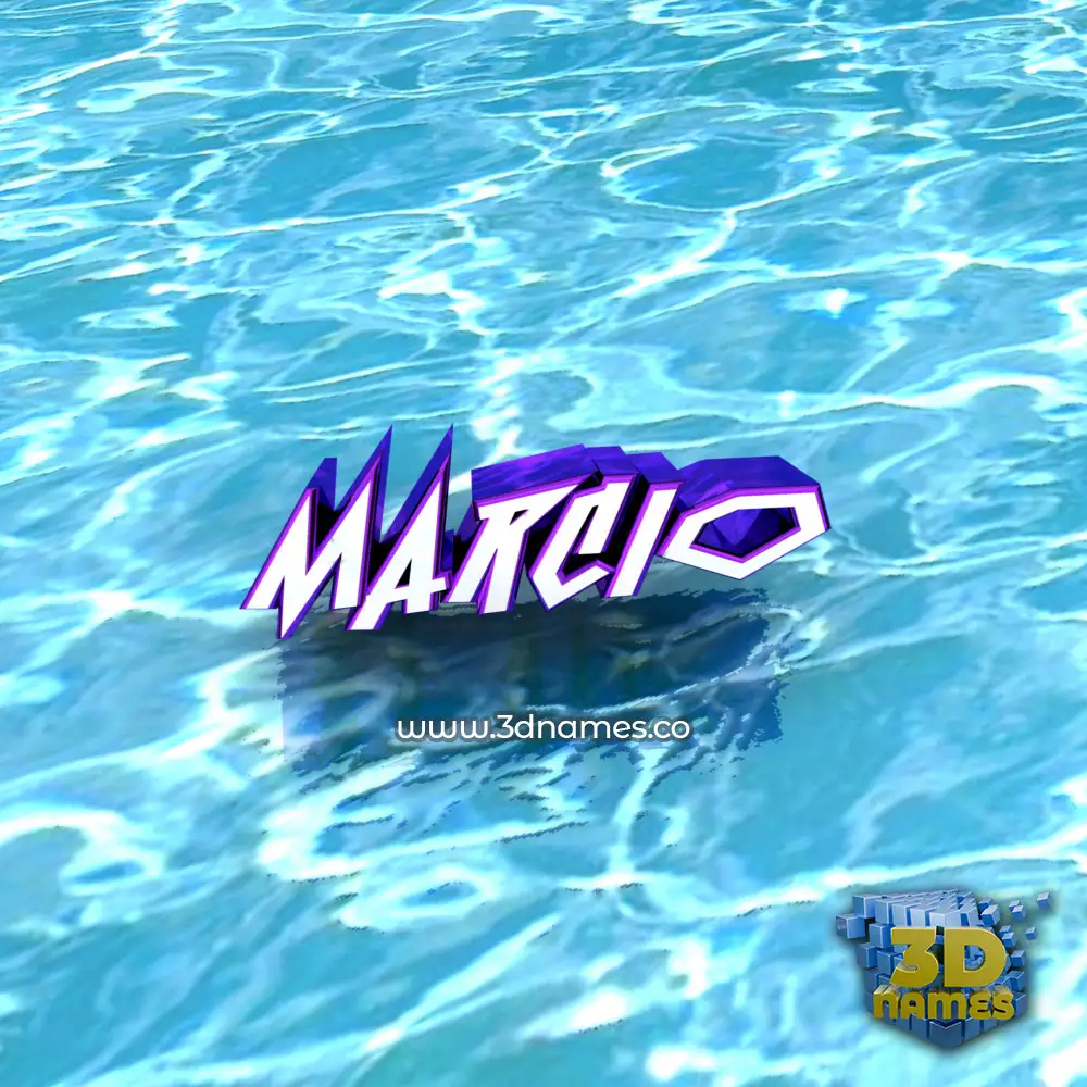 marcio in Water style - 3D name wallpaper
