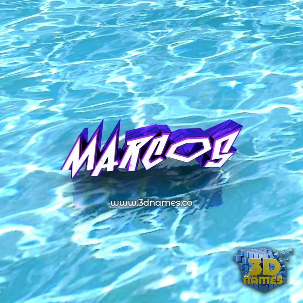 marcos in Water style - 3D name wallpaper