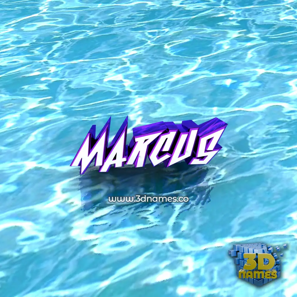 marcus in Water style - 3D name wallpaper