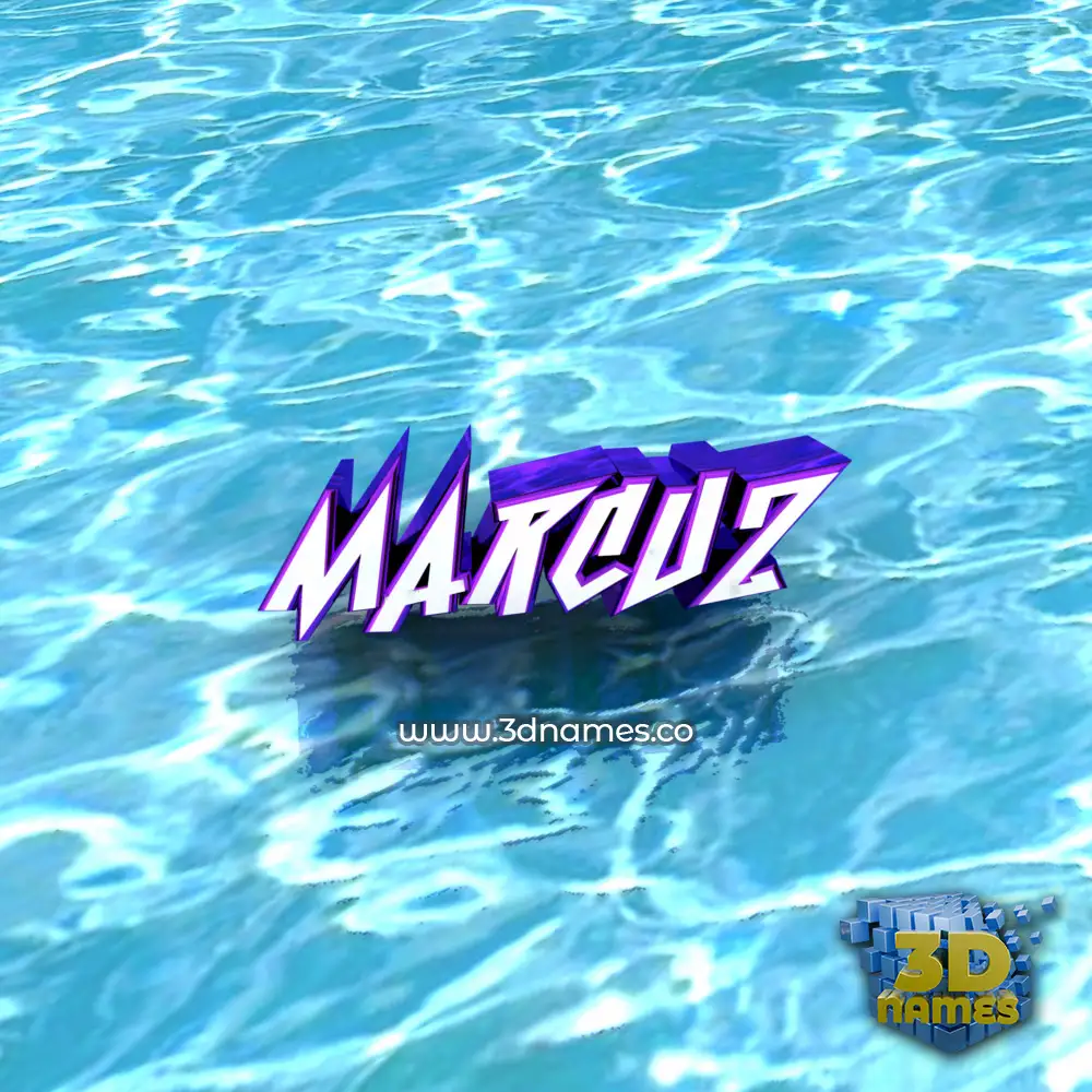marcuz in Water style - 3D name wallpaper